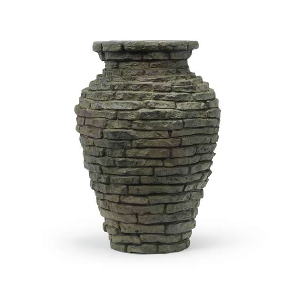 Stacked Slate Urn 13" H (34 cm)