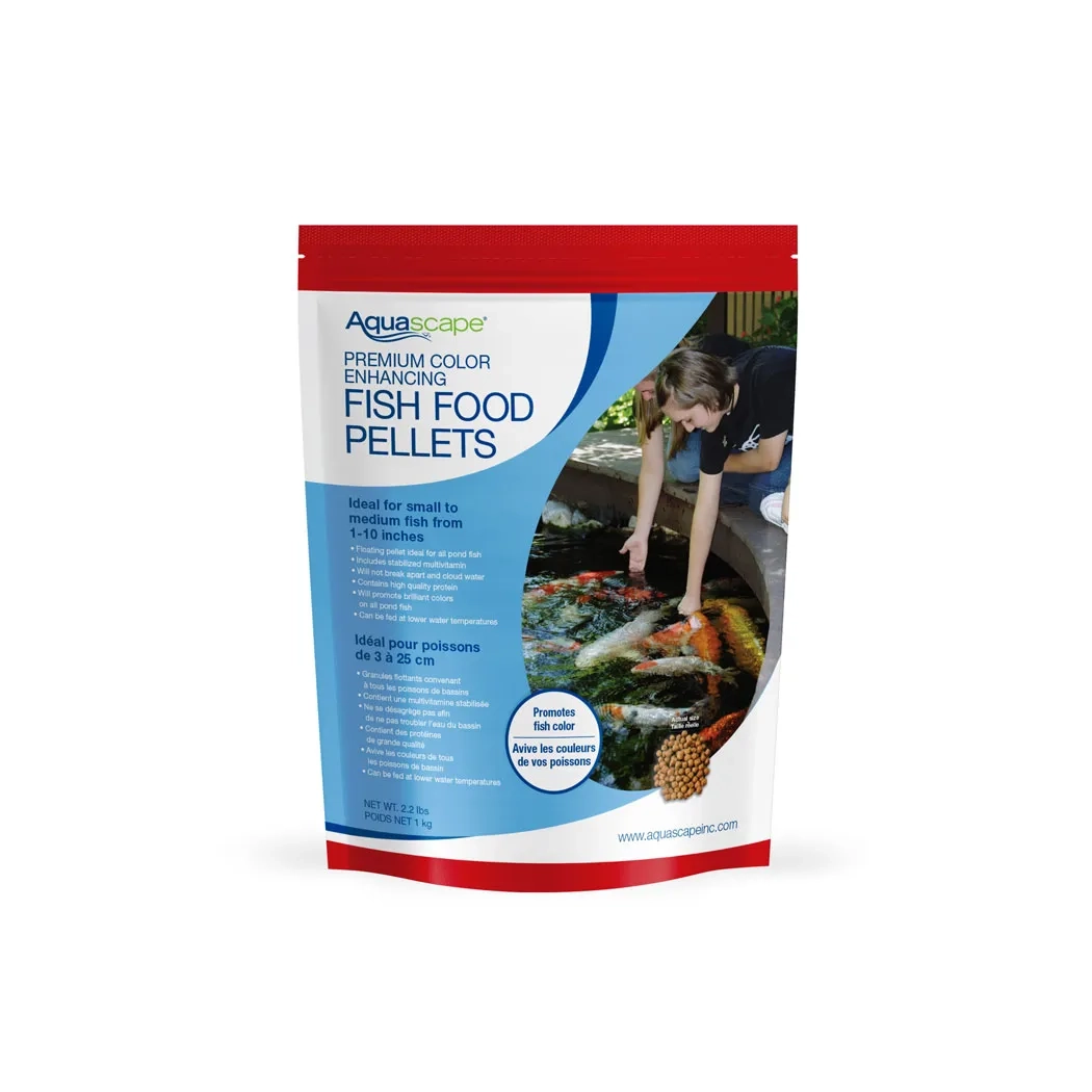 Premium Color Enhancing Fish Food Pellets - 2.2lb