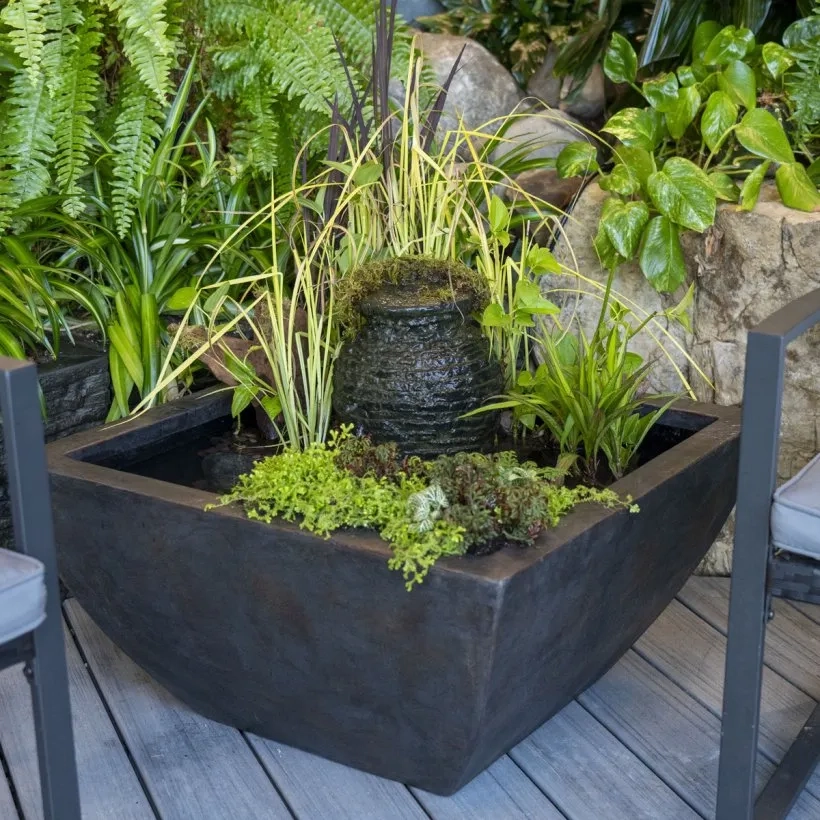 Fountain Bowl - Gray Slate - 33" Sq (84cm) - Image 2