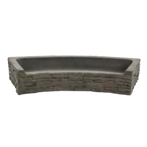 Stacked Slate Wall Topper – Curved Front-Spill