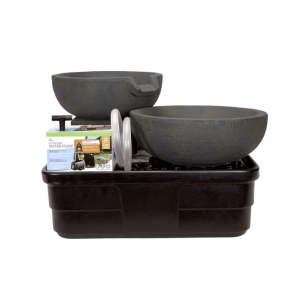 Spillway Bowl and Basin Fountain Kit – Iron Ore 19″/21″ Dia (49/52 cm)