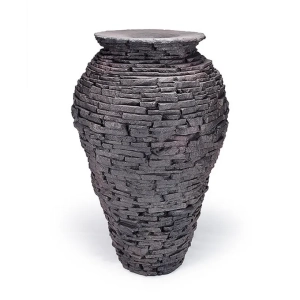 Stacked Slate Urn 55″ H (140cm)