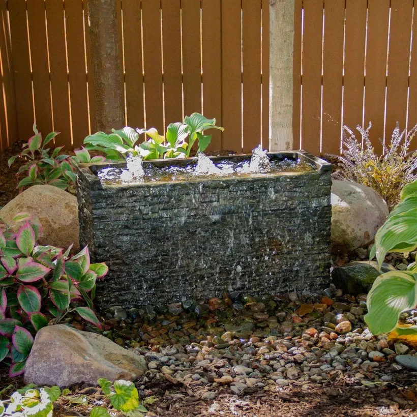 Stacked Slate Wall Base 13" H (33cm) - Image 2