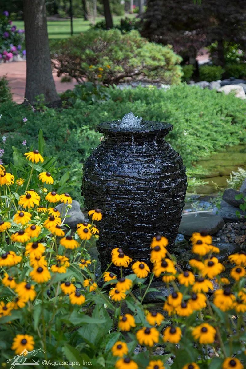 Stacked Slate Urn 33.5" H (85cm) - Image 2