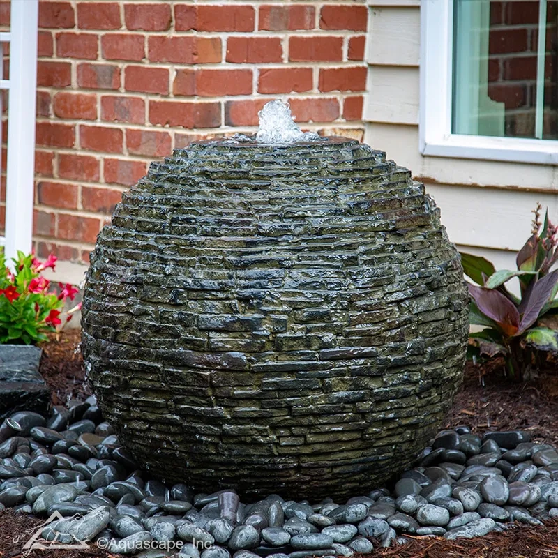 Stacked Slate Sphere 32" Dia (81cm) - Image 2