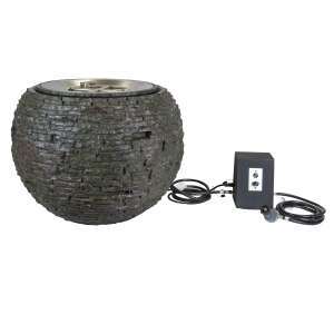 Fire and Water Stacked Slate Sphere – Medium