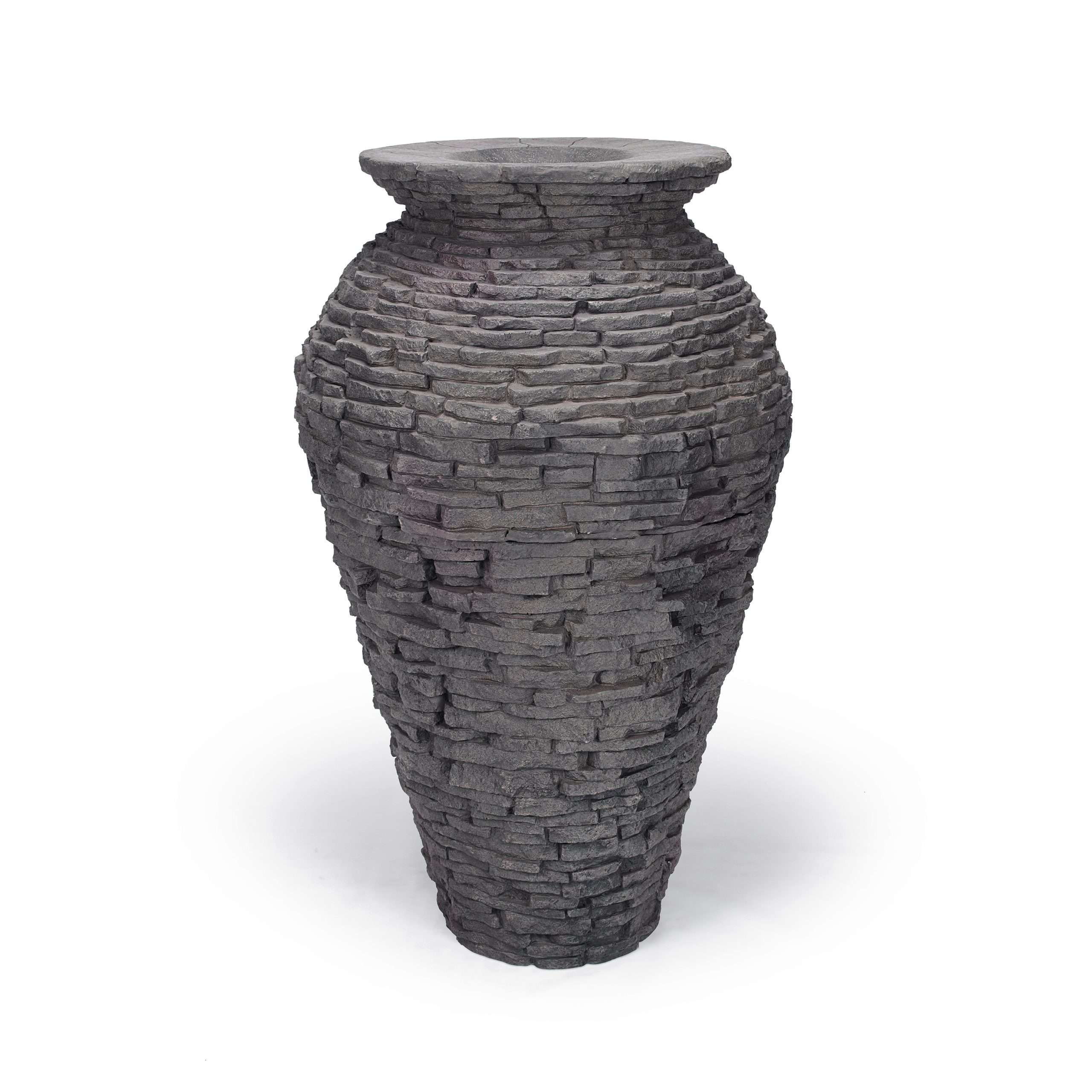 Stacked Slate Urn 45" H (114 cm)