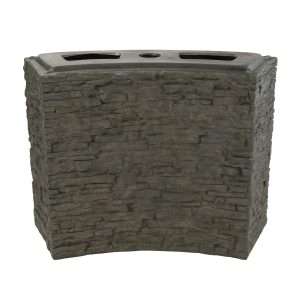 Stacked Slate Wall Base Curved 26″ H (66 cm)