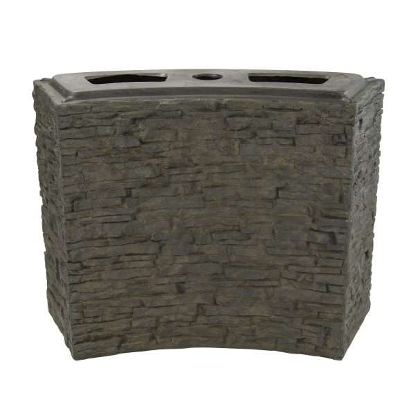 Stacked Slate Wall Base Curved 26" H (66 cm)