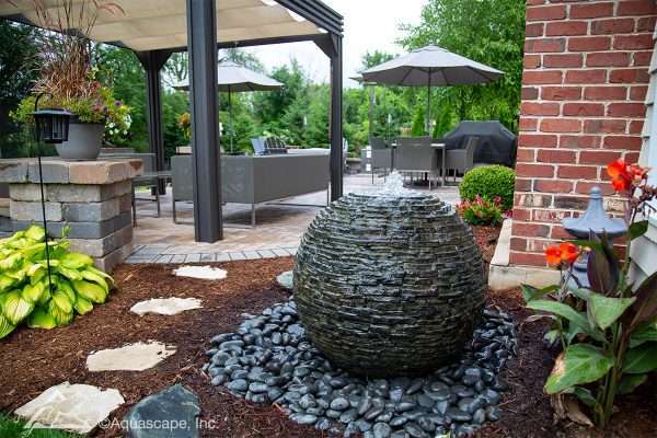 Stacked Slate Sphere 24" Dia (61 cm)