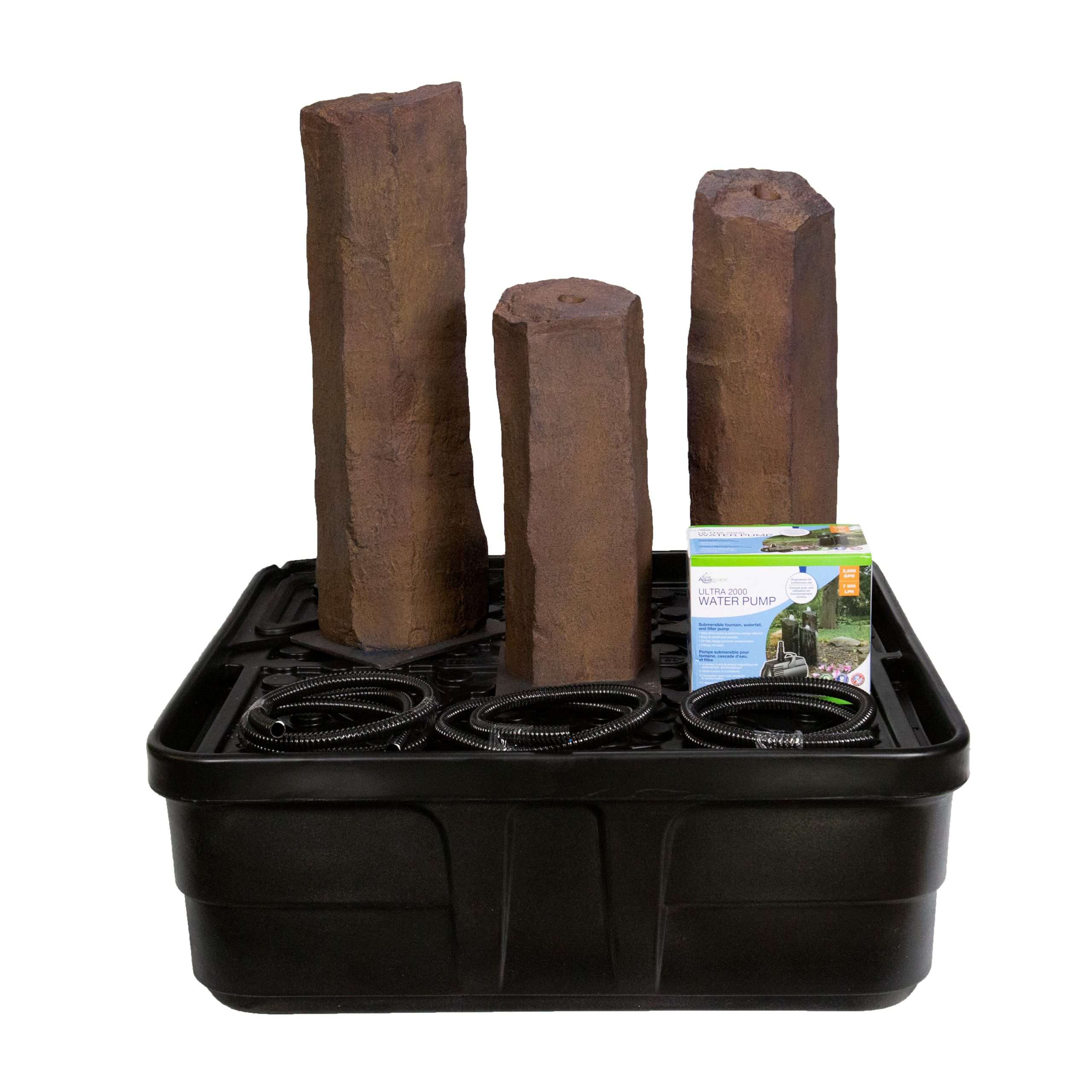 Faux Basalt Set of 3 Landscape Fountain Kit